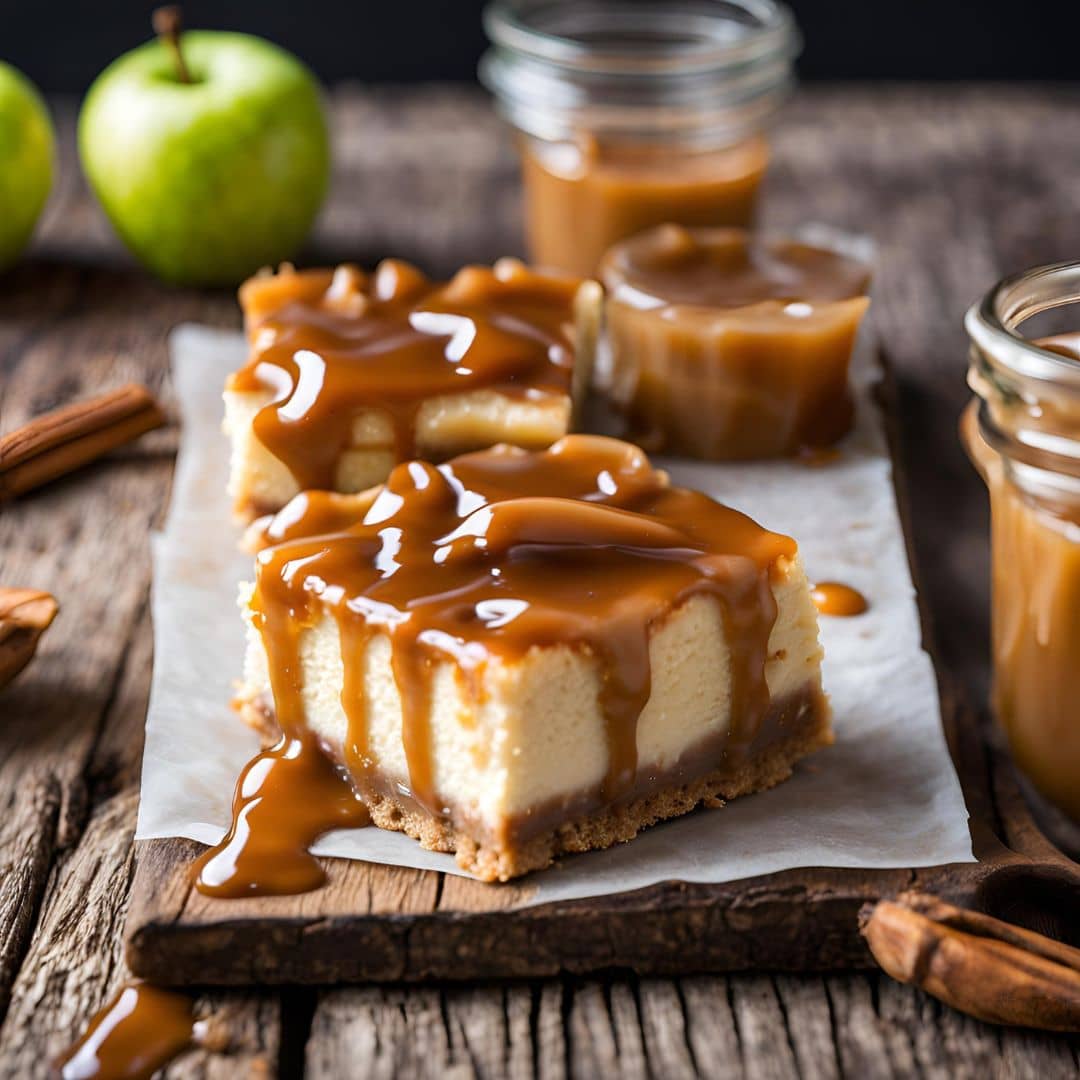 Caramel Apple Cheesecake Bars