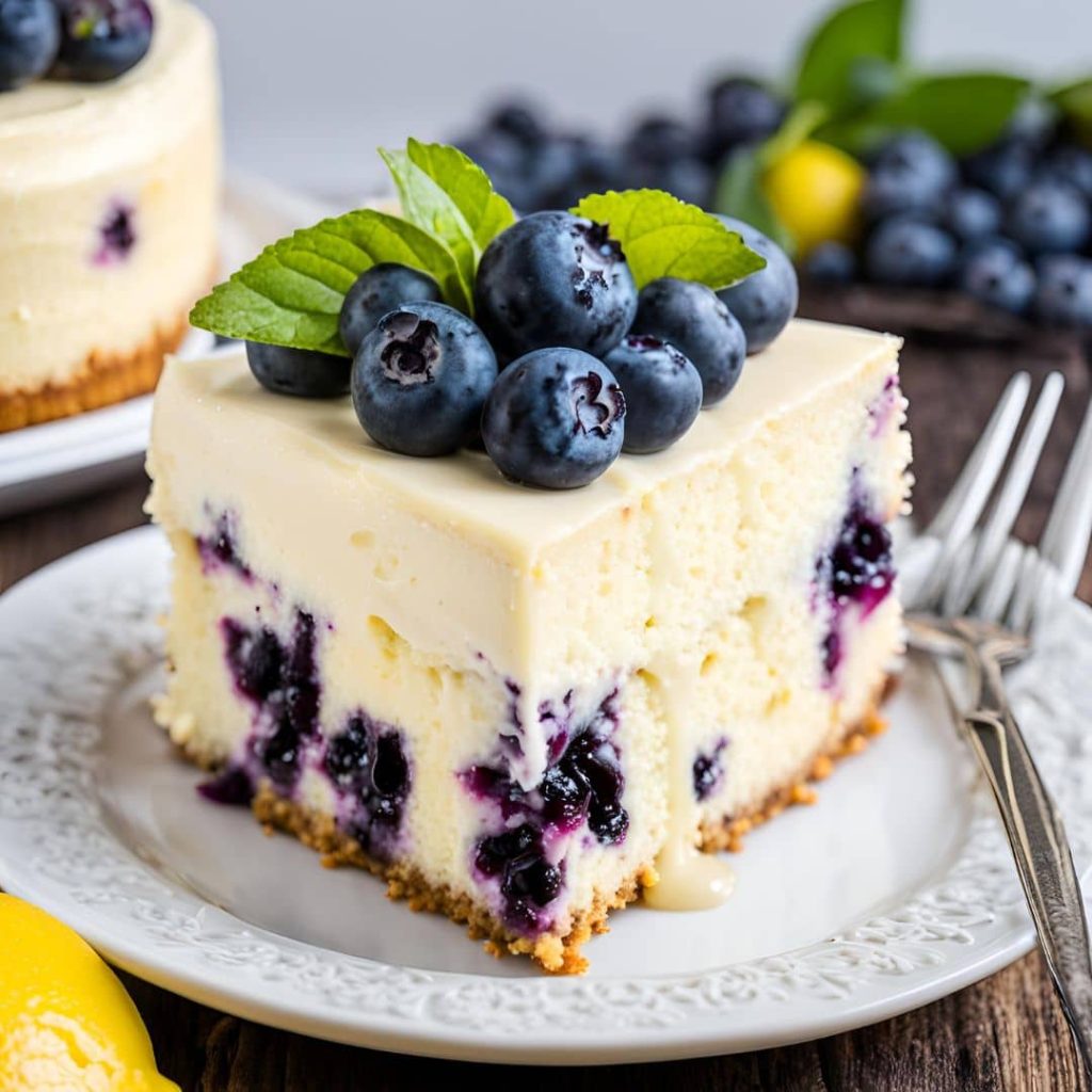 Lemon Blueberry Cheesecake Cake