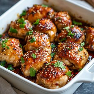 Baked Honey Sesame Chicken