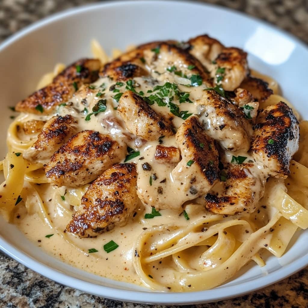 Blackened Cajun Chicken Alfredo