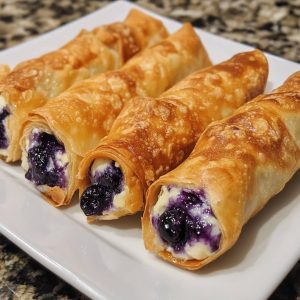 Blueberry Cream Cheese Egg Rolls