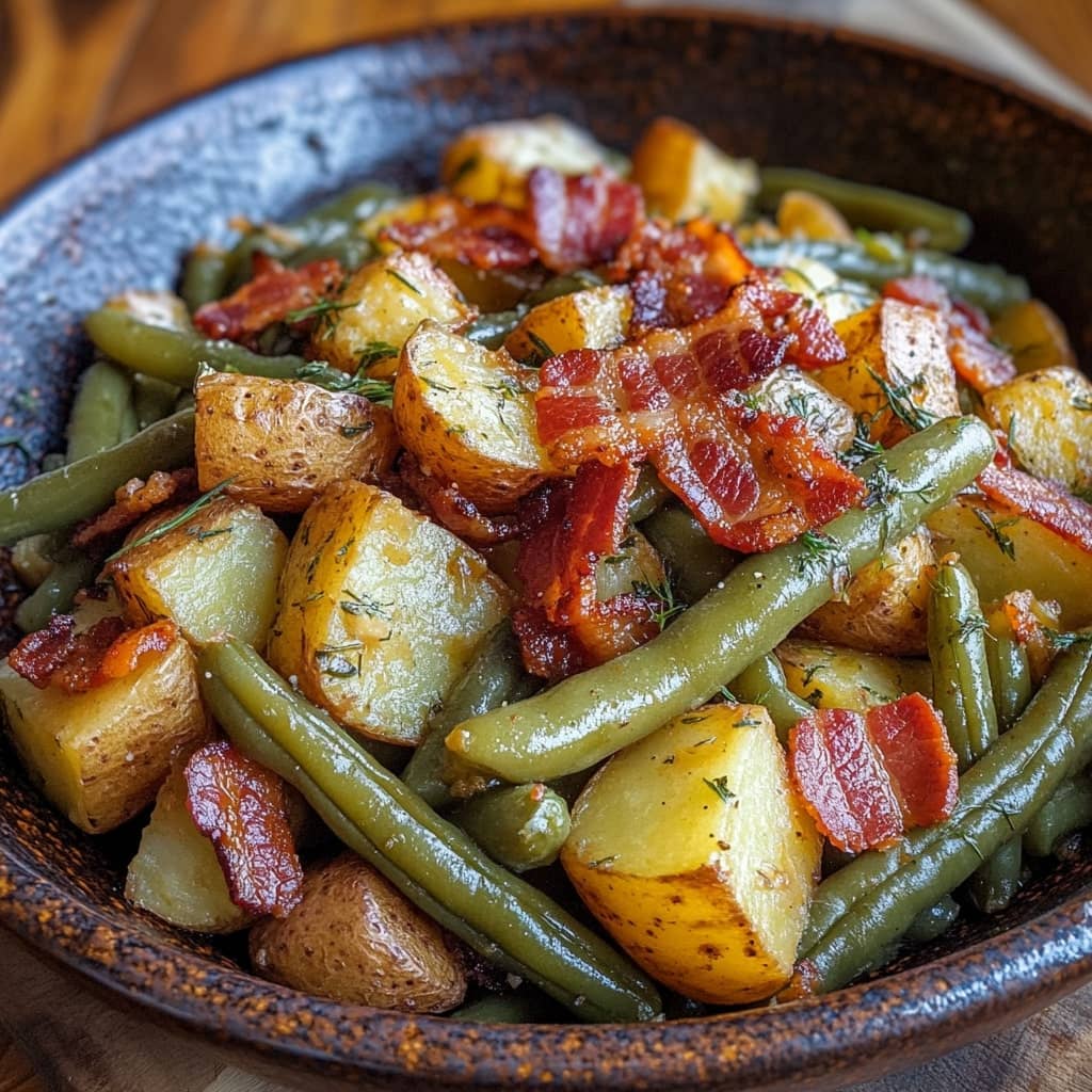 Country Ranch Green Beans ‘n Potatoes with Bacon