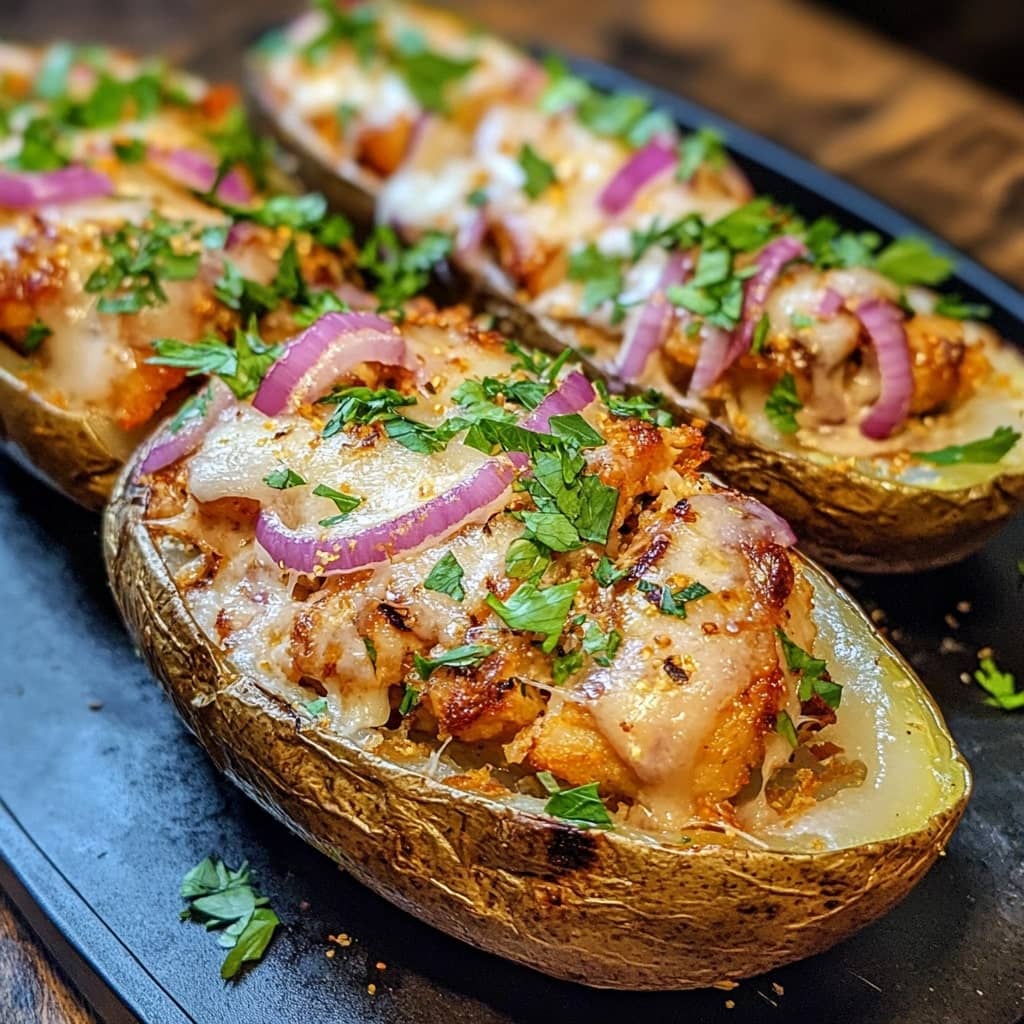 Crack Chicken Stuffed Baked Potatoes