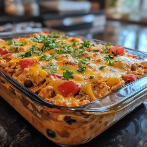 Easy Chicken Burrito Casserole