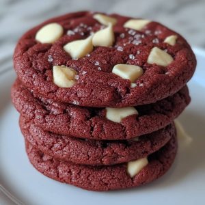 Fudgy Red Velvet Cookies