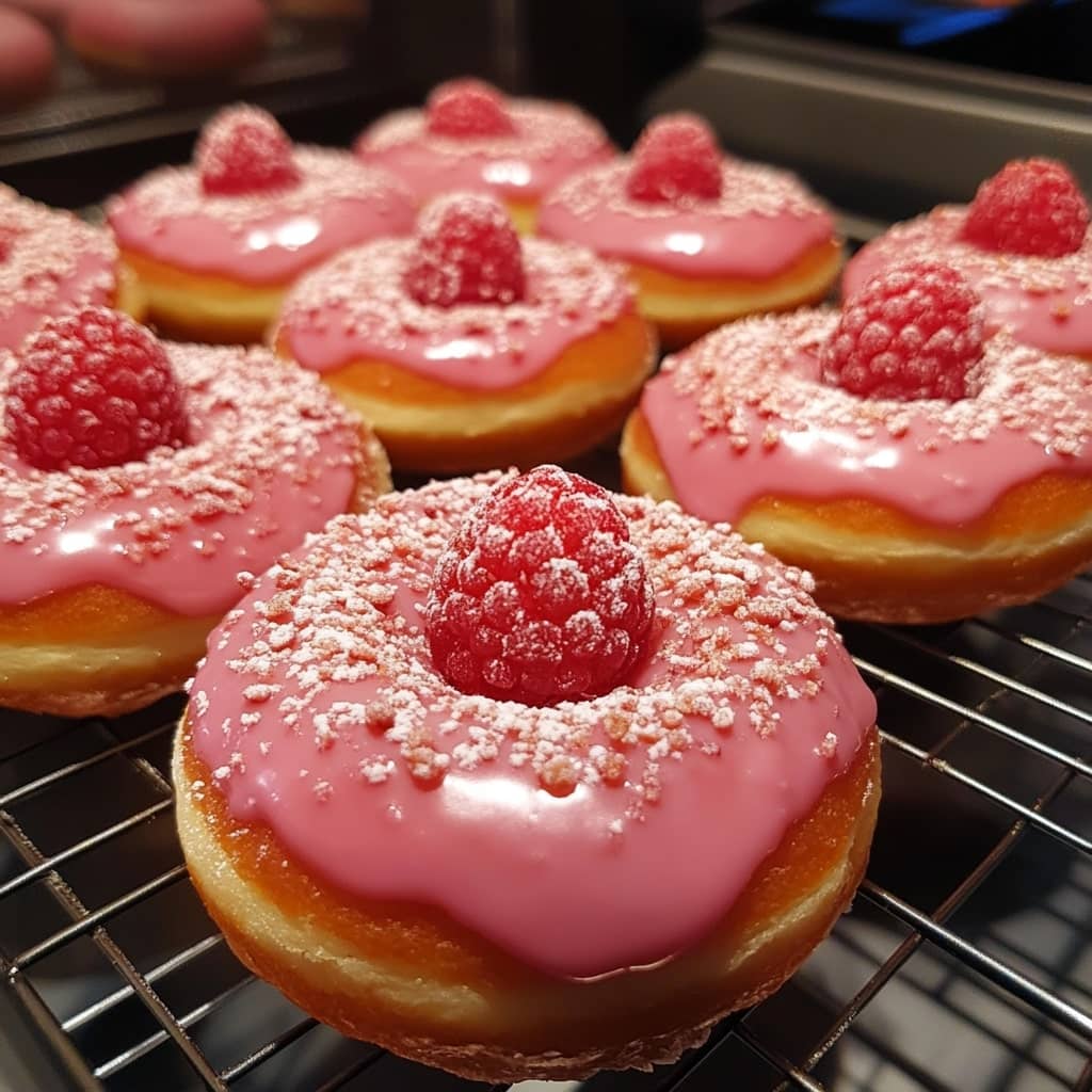 Baked Raspberry Donuts