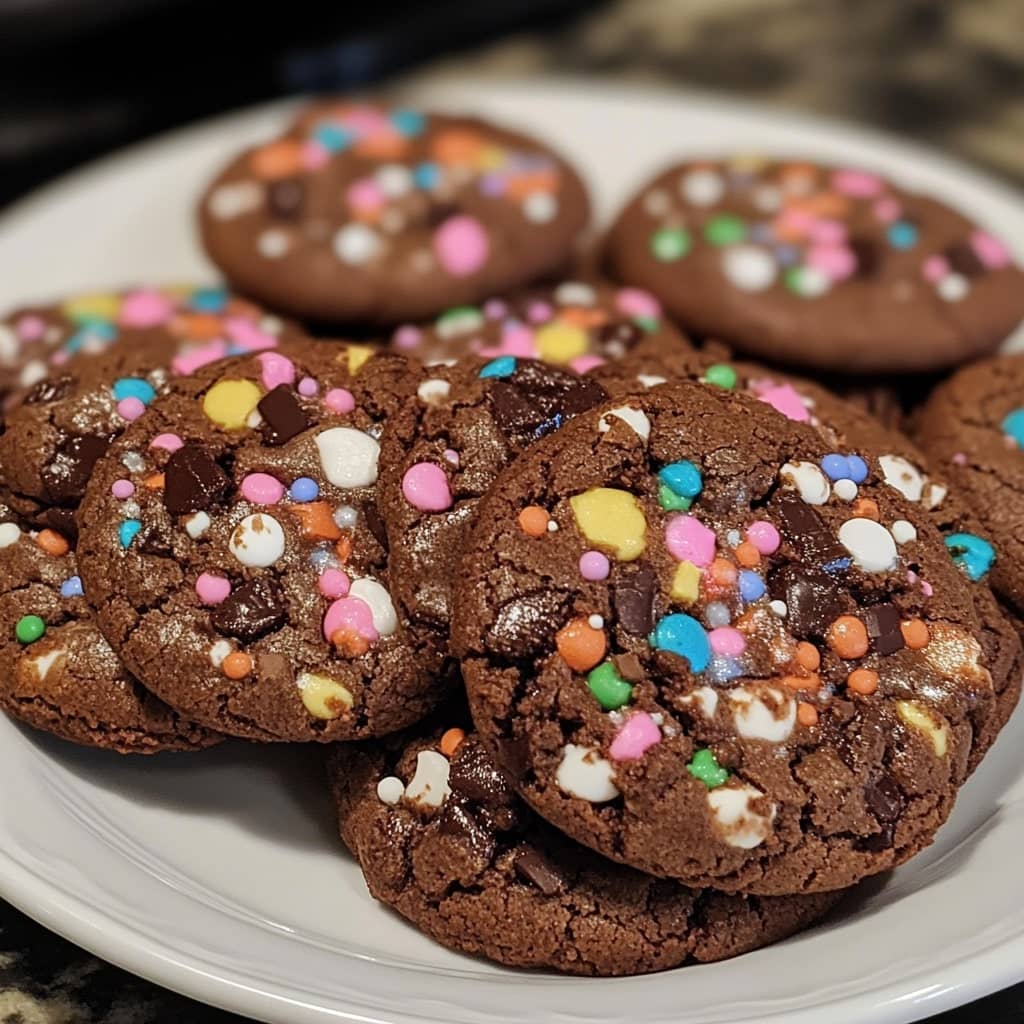 Fudgy Cosmic Brownie Cookies