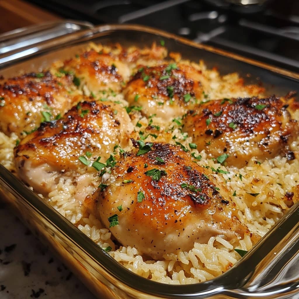 Oven Baked Chicken and Rice