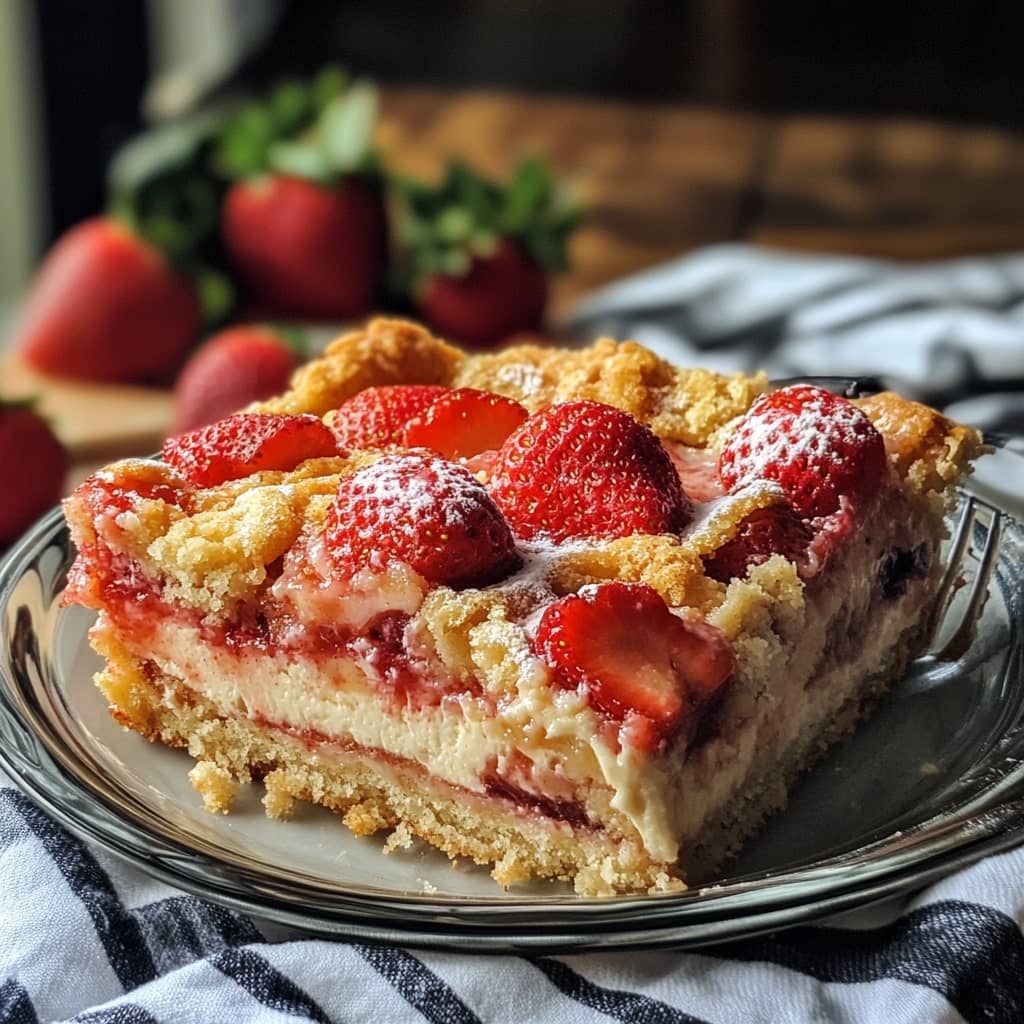 Strawberry Cheesecake Dump Cake