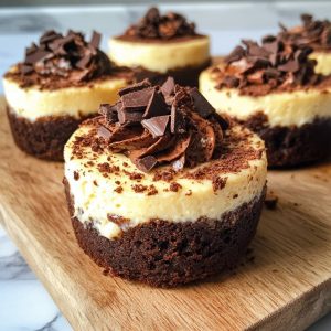 Brownie Bottom Mini Cheesecakes