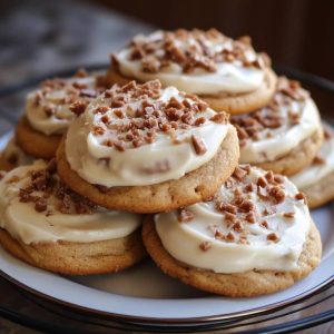 Frosted Toffee Cookies