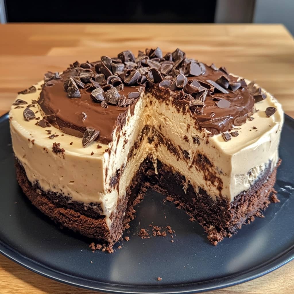 Mocha Brownie Ice Cream Cake