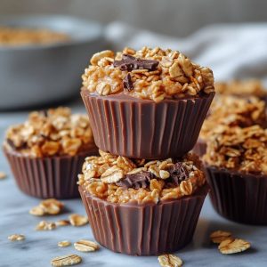 No Bake Peanut Butter Granola Cups