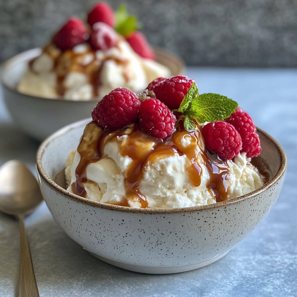 Decadent Cottage Cheese Salted Caramel Ice Cream