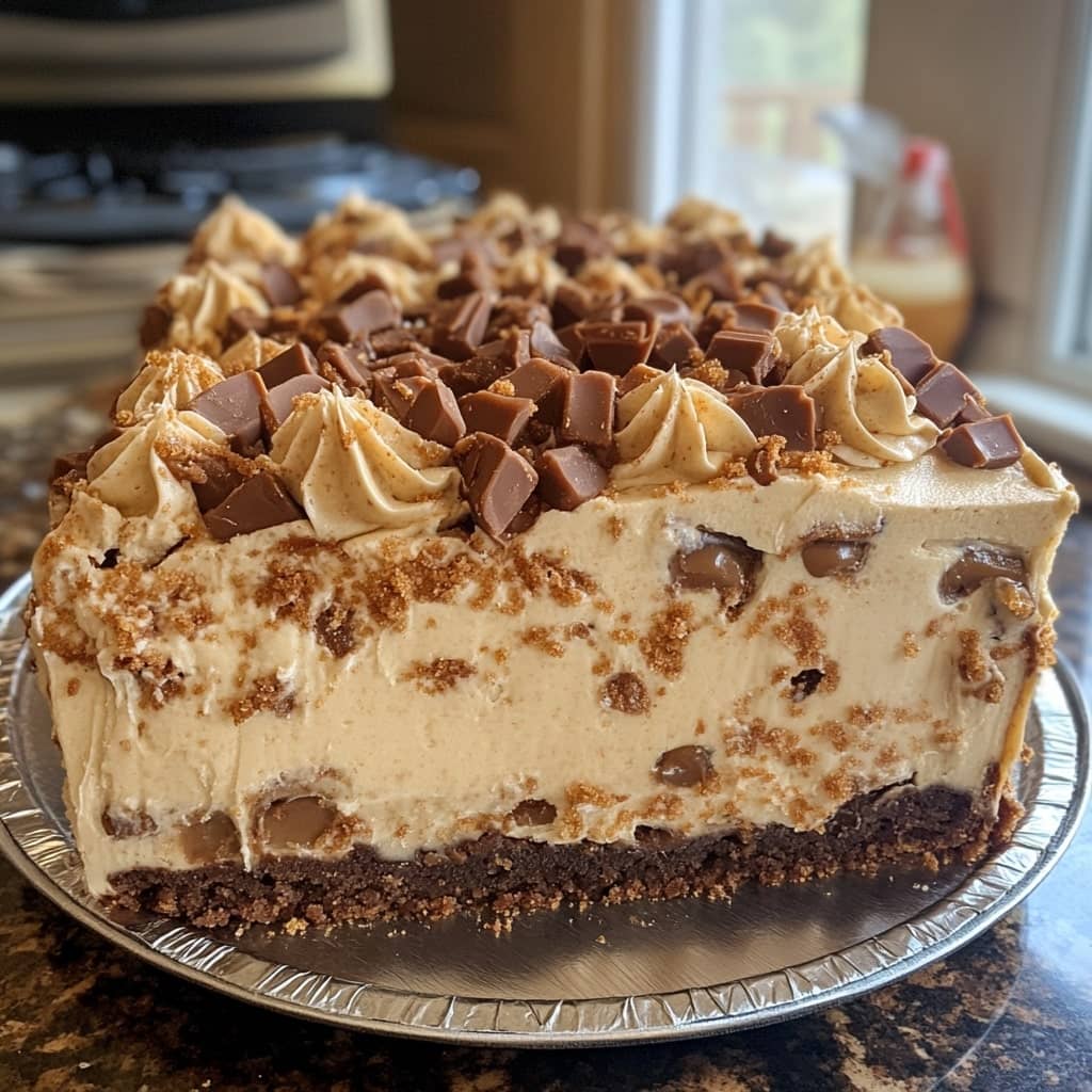Heath Bar Poke Cake