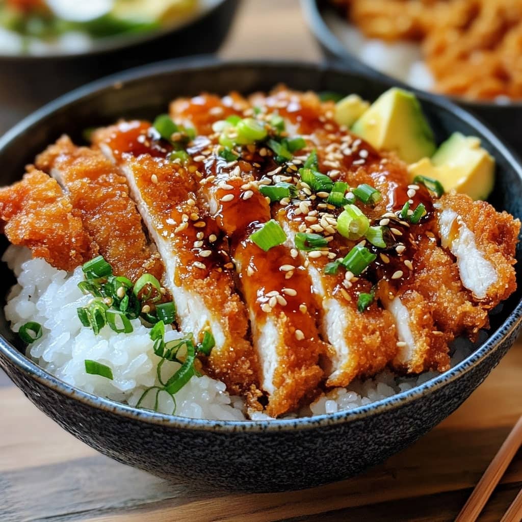 Japanese Katsu Bowls with Tonkatsu Sauce