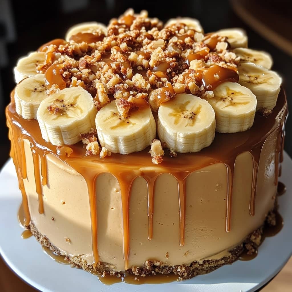 Salted Caramel Banana Toffee Cake