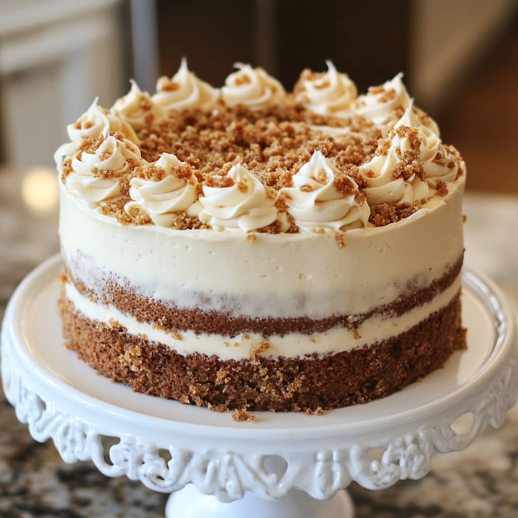 Spice Cake with Salted Caramel Buttercream Frosting