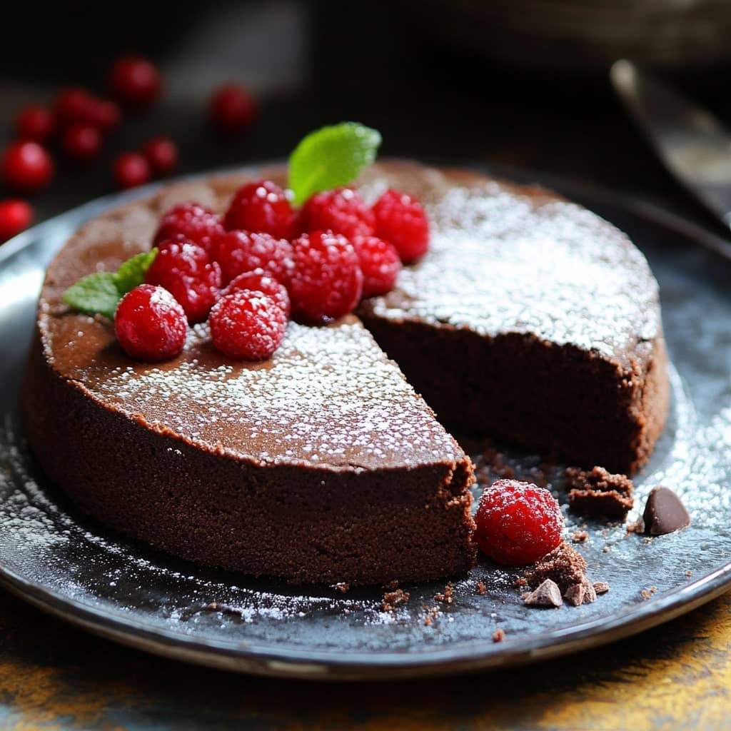 3-Ingredient Flourless Chocolate Cake