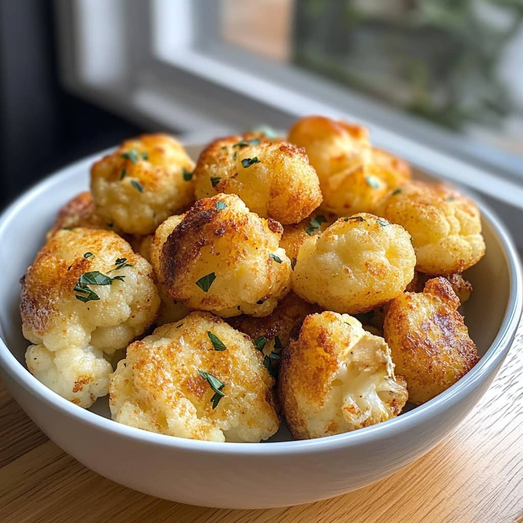 Cheesy Cauliflower Bites