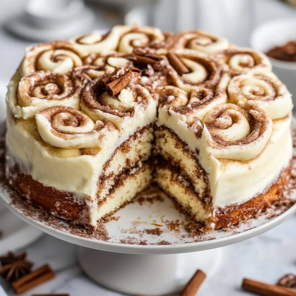 Copycat Cinnabon Cinnamon Roll Cake