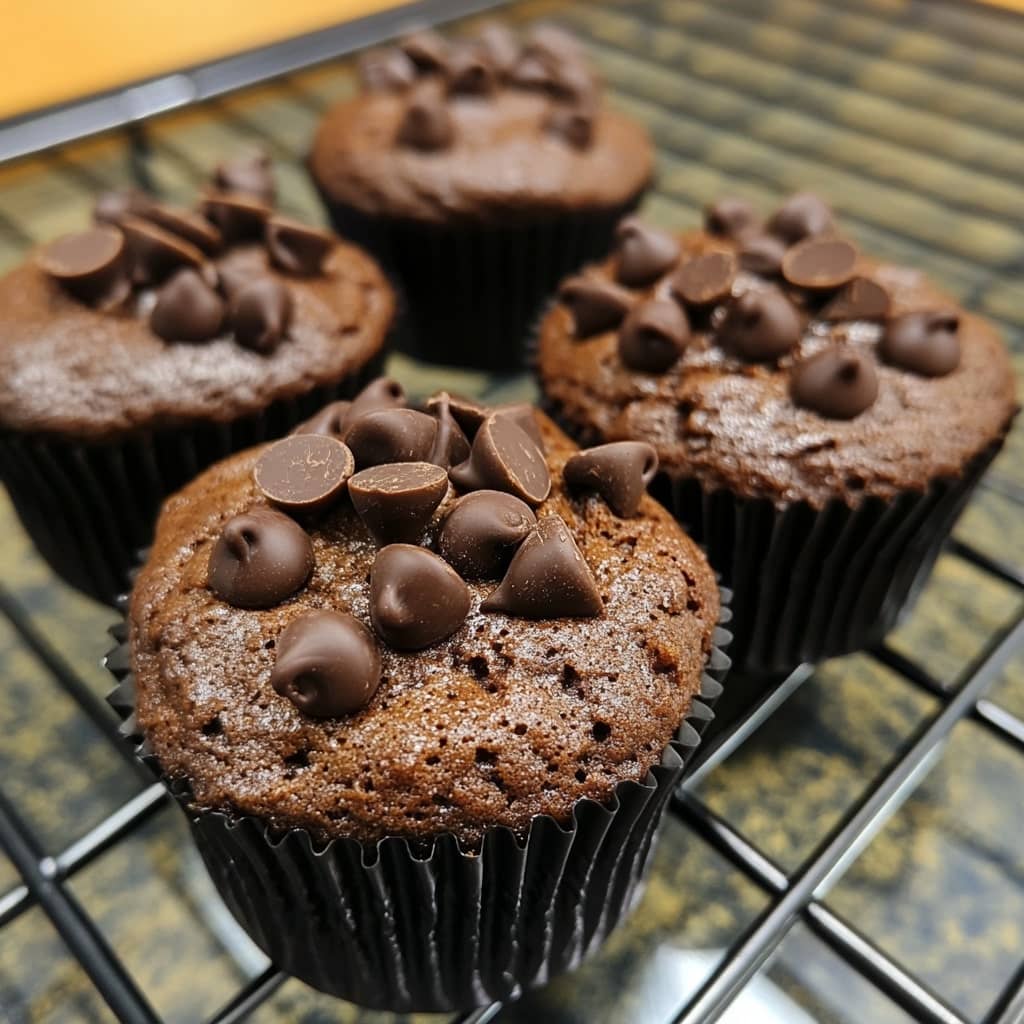 Gluten-Free Chocolate Cupcakes with Almond Flour and Choco Chips