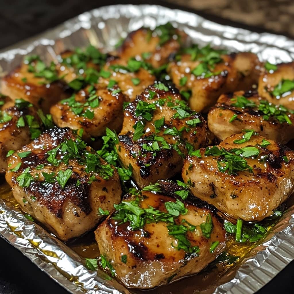 Honey garlic chicken bites