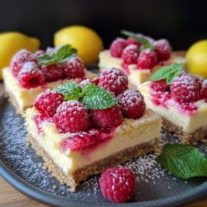 Lemon Raspberry Cheesecake Bars