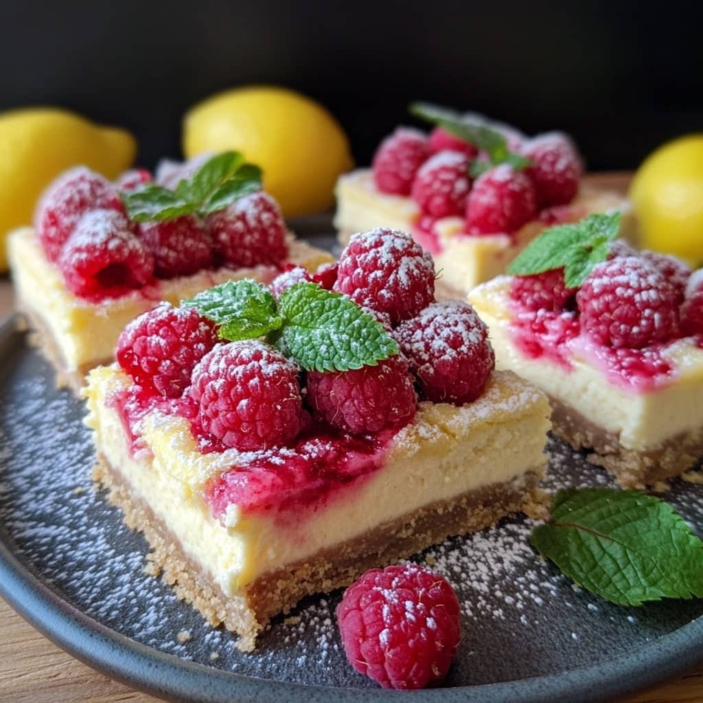 Lemon Raspberry Cheesecake Bars