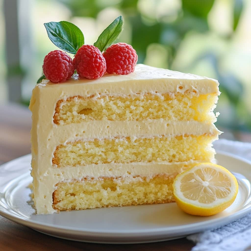Lemon sour cream cake