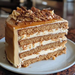 Malted Milk Caramel Layer Cake