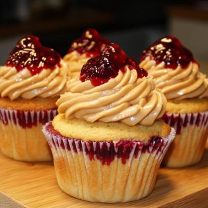 Peanut Butter and Jelly Cupcakes