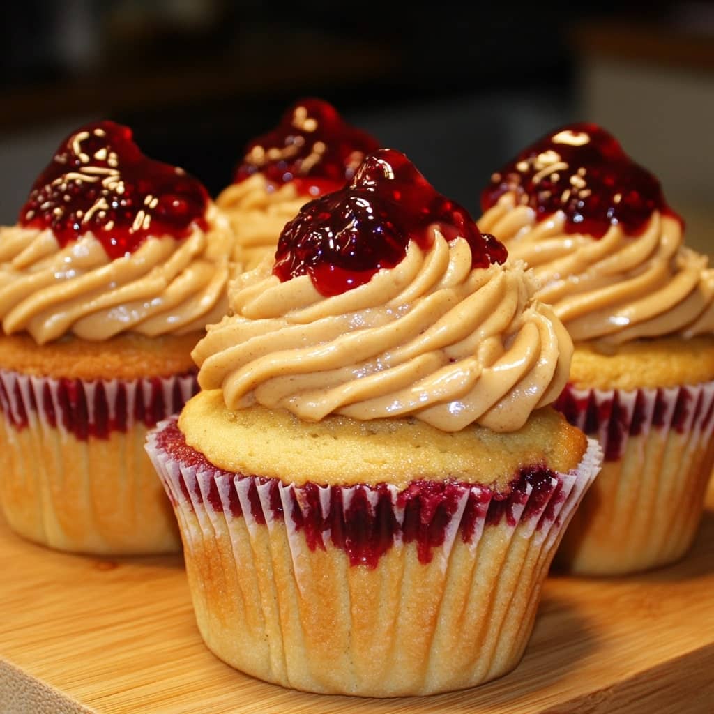 Peanut Butter and Jelly Cupcakes