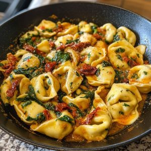 Sun-Dried Tomato and Spinach Tortellini