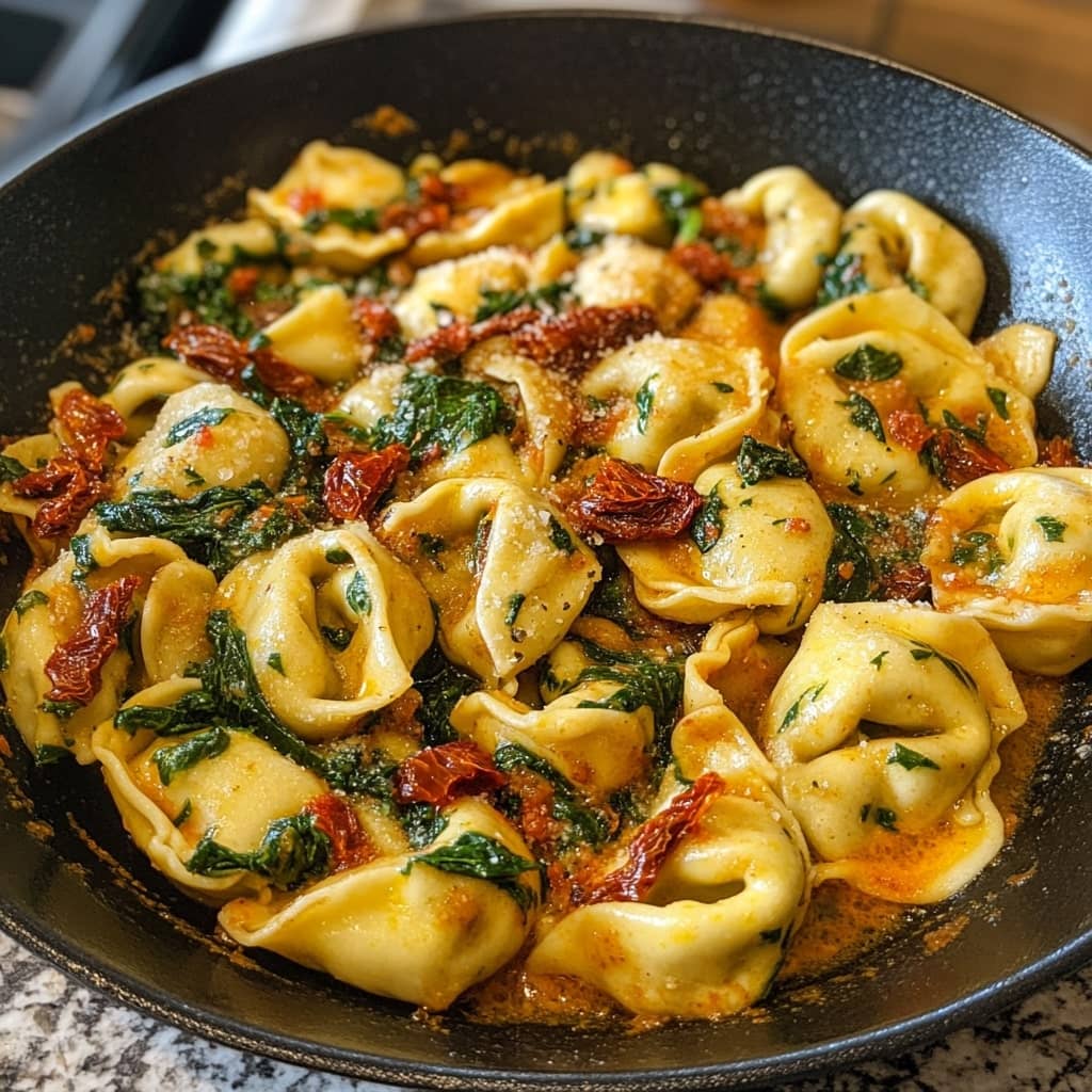 Sun-Dried Tomato and Spinach Tortellini