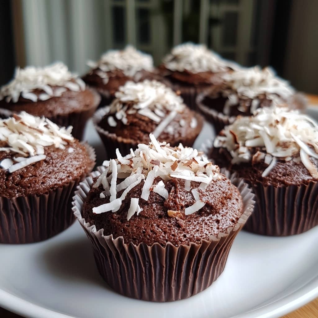 Vegan Chocolate Cupcakes with Coconut Frosting
