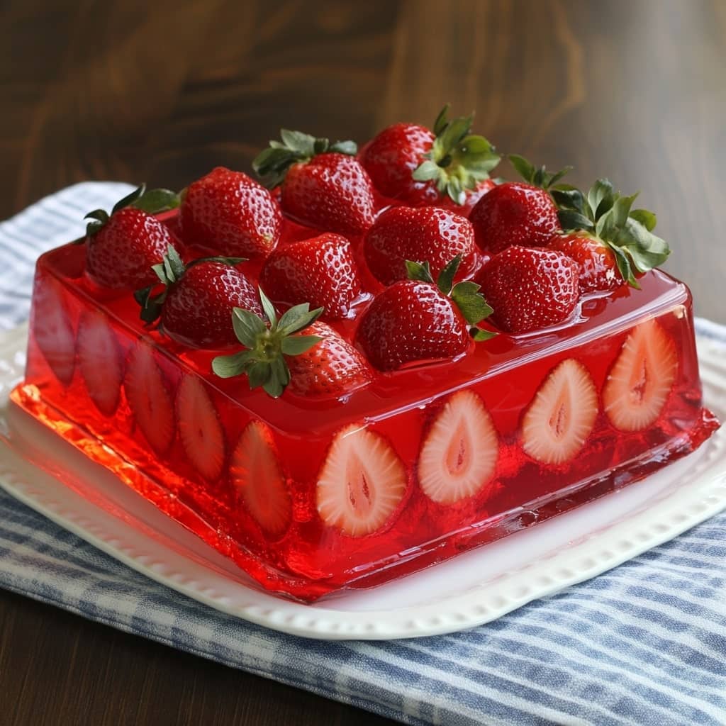 Vintage Strawberry Jello Cake