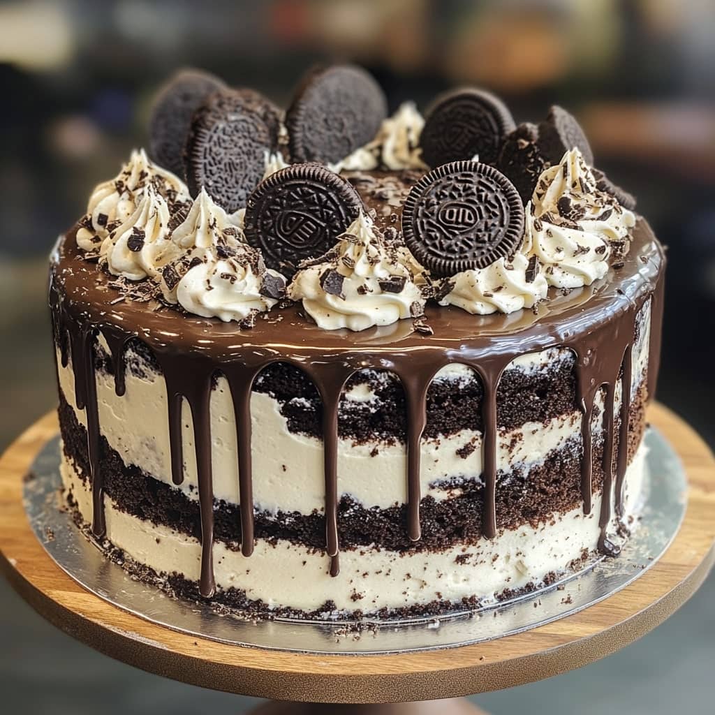 Viral Layered Oreo Chocolate Cake