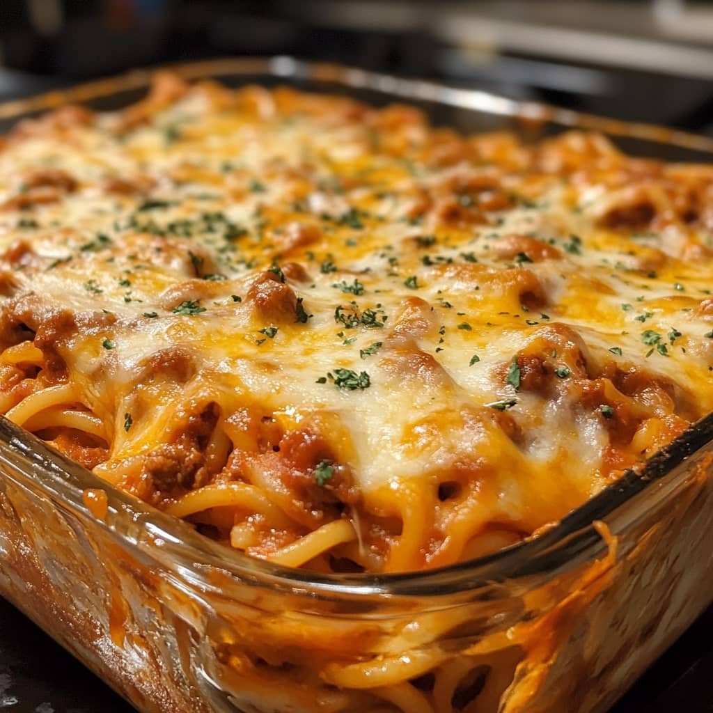 Cheesy Spaghetti Casserole