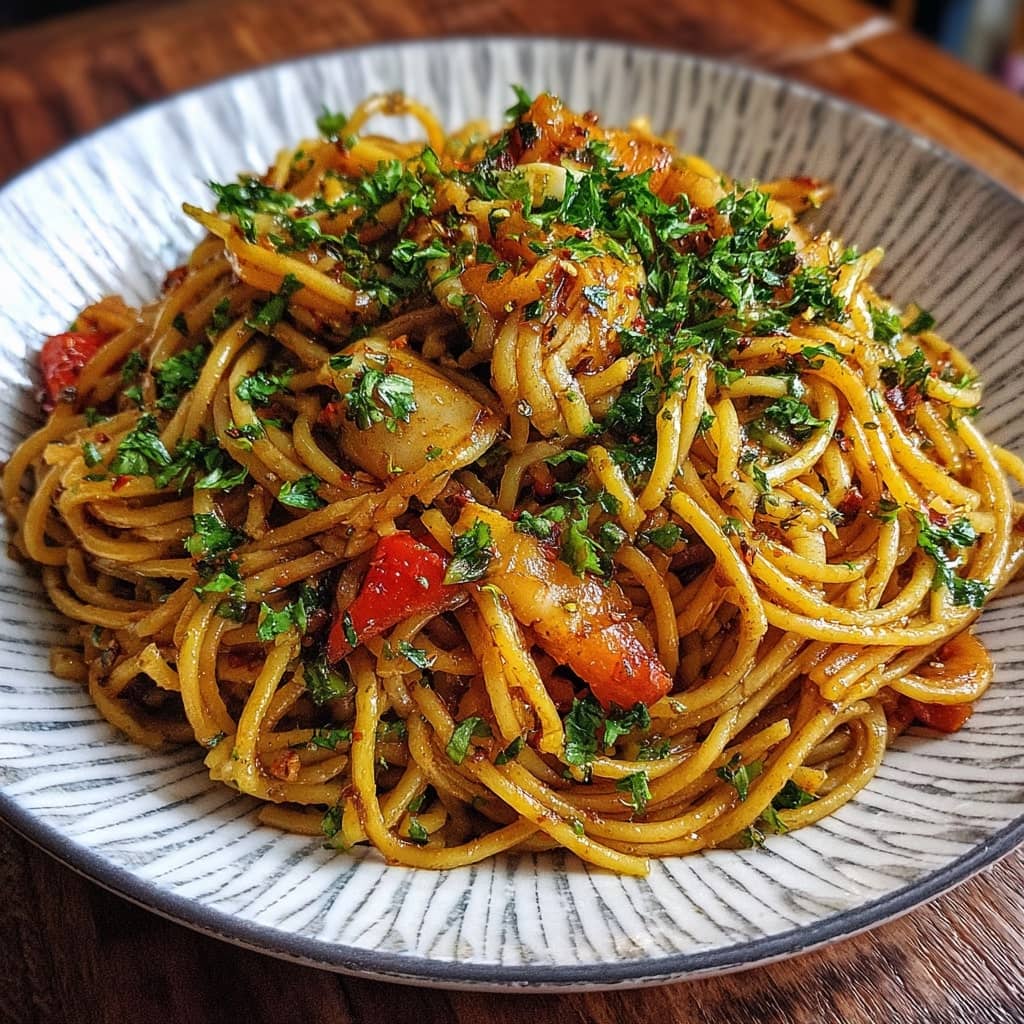 Honey Garlic Spaghetti Stir-Fry