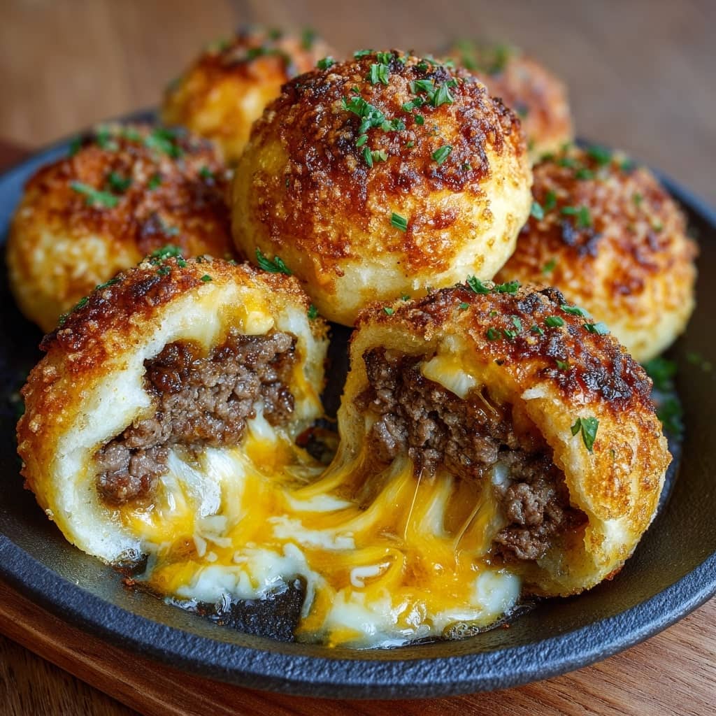 Irresistible Garlic Parmesan Cheeseburger Bombs