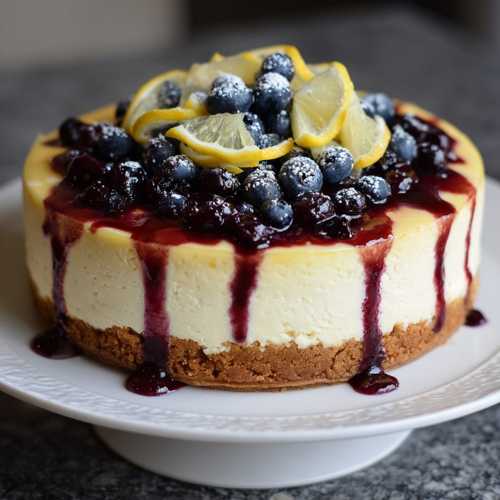 Lemon Blueberry Cheesecake Cake