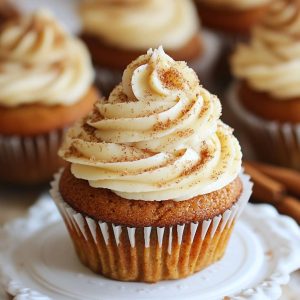 Mini Carrot Cake Cupcakes with Cinnamon Swirl