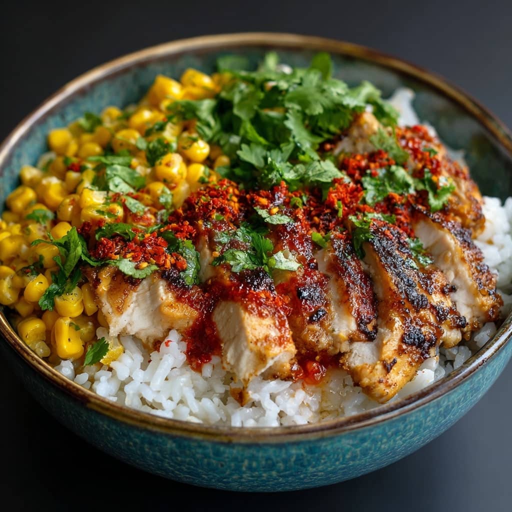 Street Corn Chicken Rice Bowl