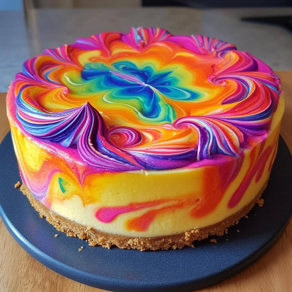 Tie-Dye Cheesecake