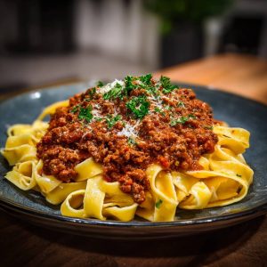 Authentic Bolognese Sauce with Tagliatelle