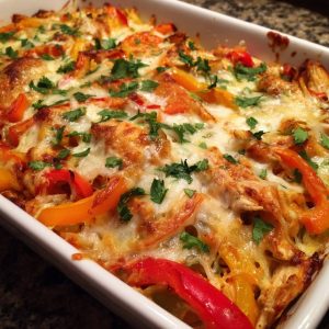 Baked Chicken Fajita Casserole