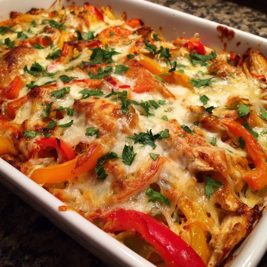 Baked Chicken Fajita Casserole