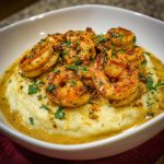 Creamy Garlic Shrimp Over Mashed Potatoes