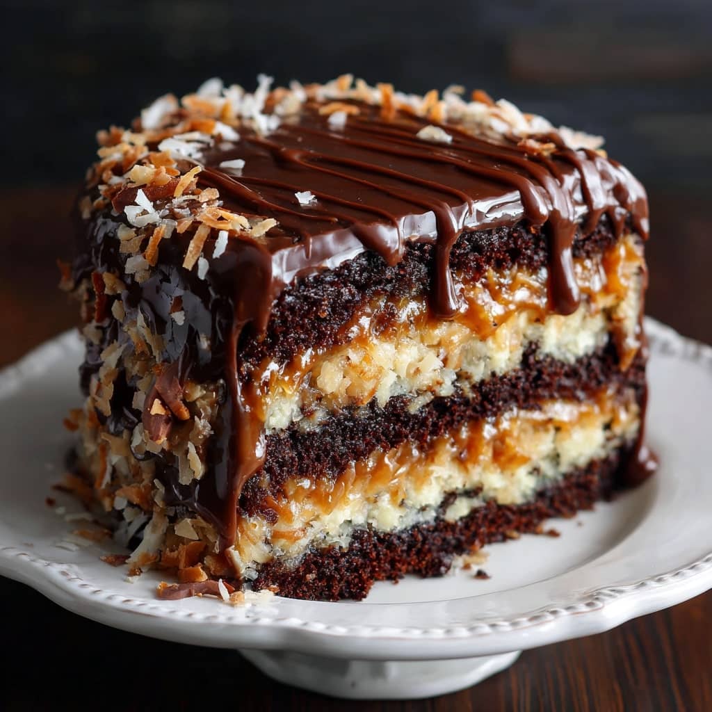 Decadent Layered German Chocolate Cake